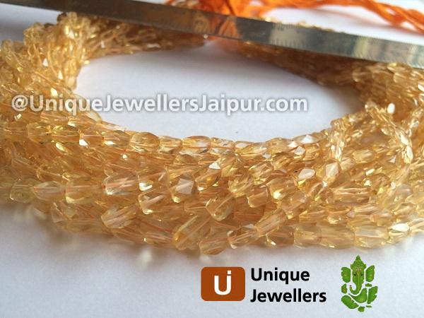 Citrine Faceted Oval Beads